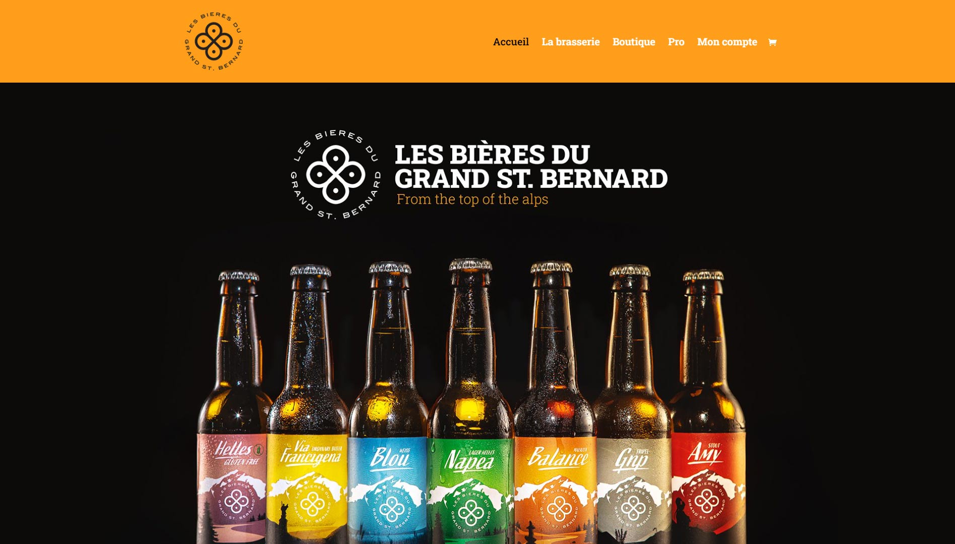 homepage site bières du grand st bernard