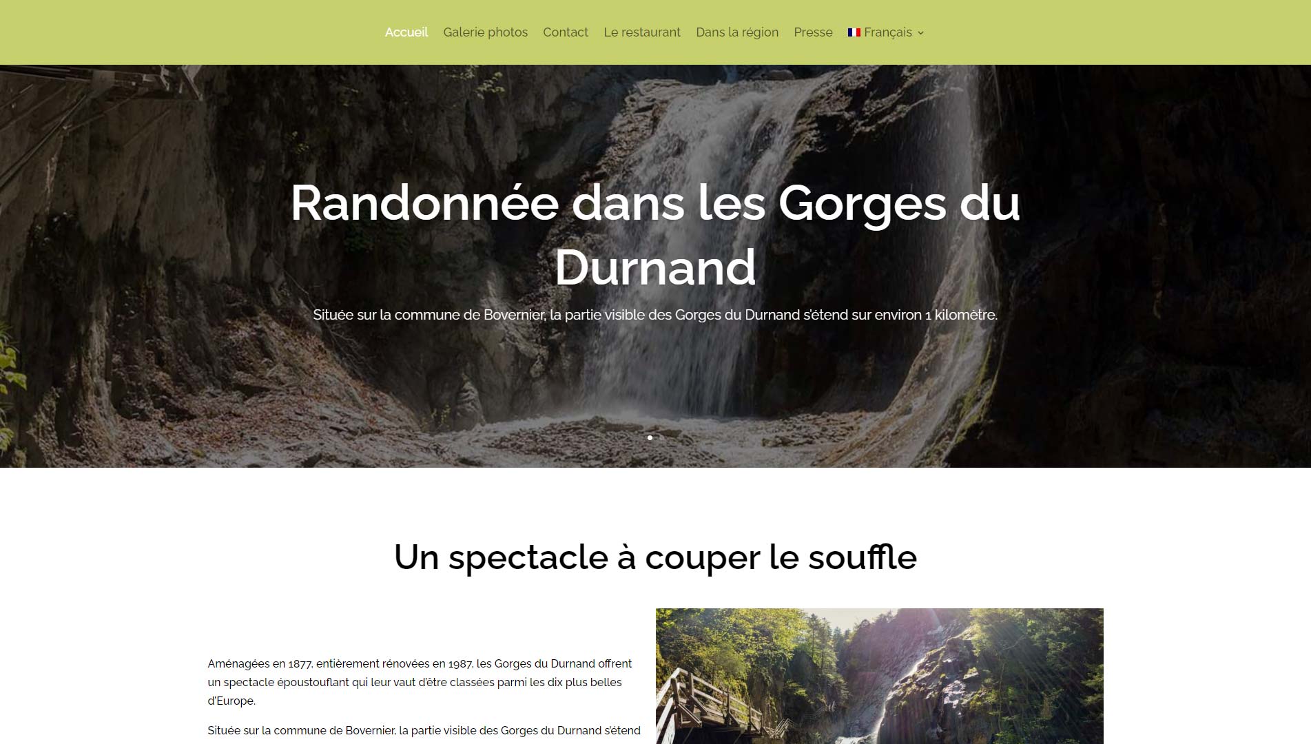 homepage Gorges du Durnand