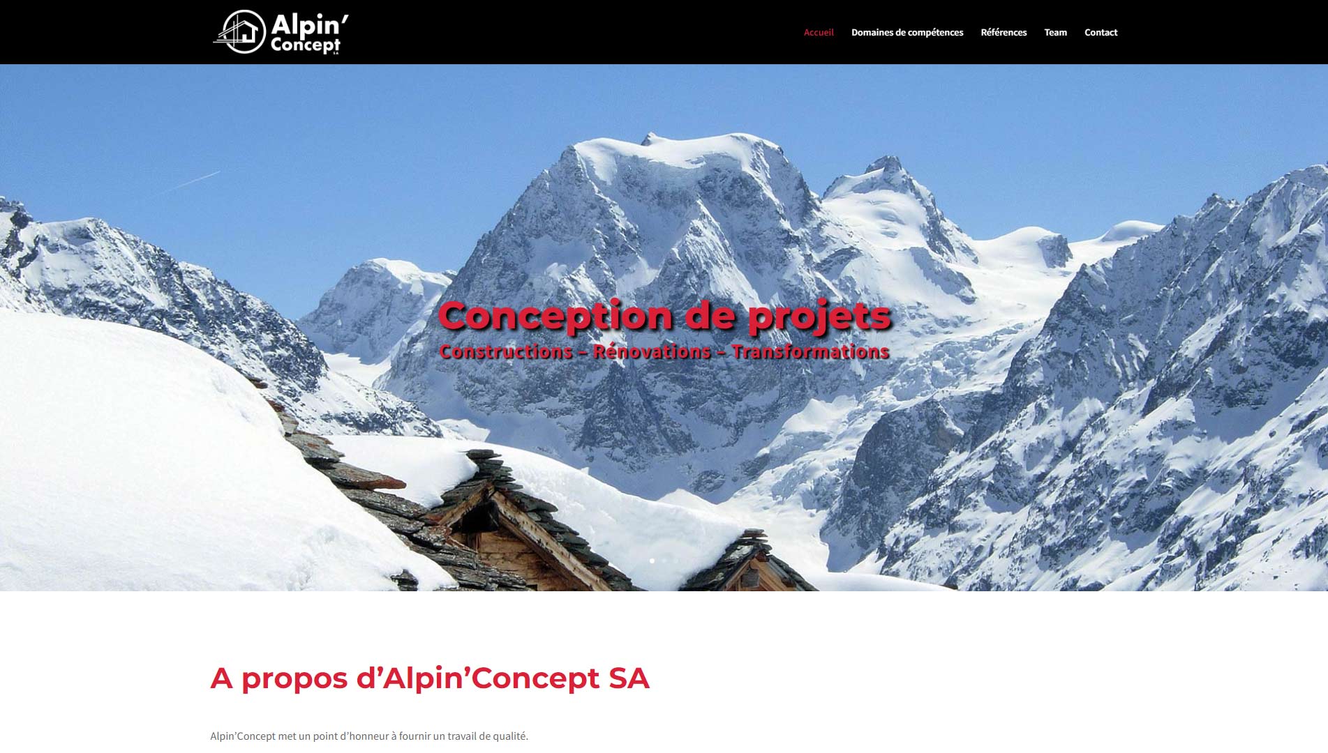 homepage Alpin'Concept SA